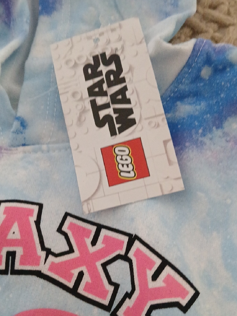 NWT KIDS SZ 6/6X LEGO STAR WARS HOODED TIE DYE GROGU Lightweight - Picture 3 of 6